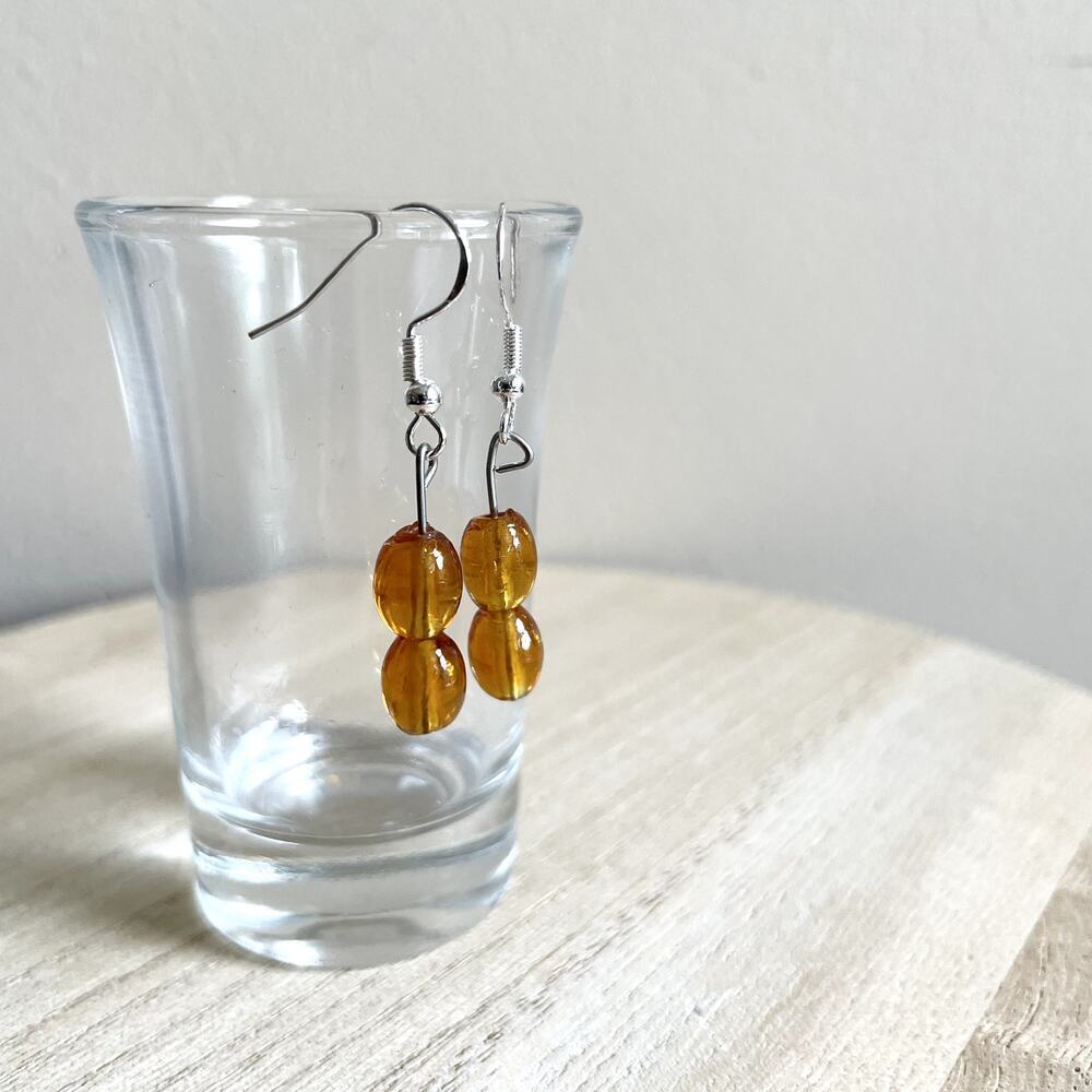 Lori Beaded Earrings NWT handmade metallic delicate lightweight vintage statemen